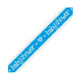 (image for) Baby Shower Blue Holographic Dots Banner