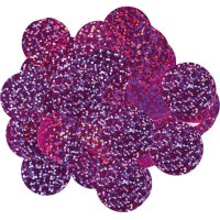 10mm Fuchsia Holographic Circular Confetti 14g
