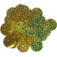 25mm Gold Holographic Circular Confetti 14g
