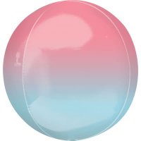 Red & Blue Ombre Orbz Foil Balloons