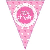(image for) Pink Baby Shower Party Bunting