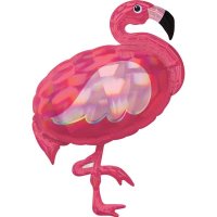 (image for) Pink Flamingo Iridescent Supershape Balloons