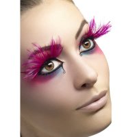 (image for) Pink Plumes Feather Eyelashes x6