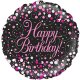 (image for) 18" Pink Sparkling Fizz Happy Birthday Foil Balloons