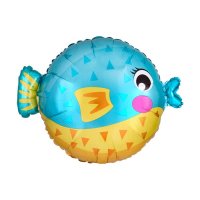 (image for) 19" Puffer Fish Junior Shape Foil Balloons