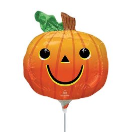 (image for) 9" Smiley Pumpkin Mini Shape Balloon