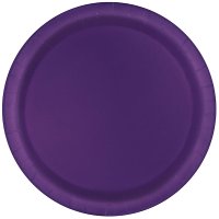 (image for) 9" Deep Purple Paper Plates 8pk