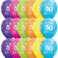11" 50 Tropical Assorted Latex Balloons 50pk