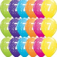 (image for) 11" 7 Stars Tropical Assorted Latex Balloons 50pk