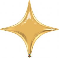 (image for) 40" Metallic Gold Starpoints Foil Balloon