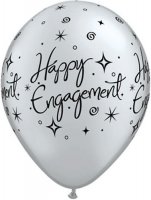 (image for) 11" Engagement Latex Balloons 6pk