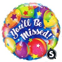 (image for) 18" You Will Be Missed Balloons Foil Balloons