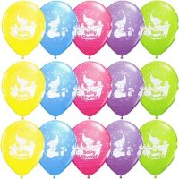 11" Baby Shower Elephant Latex Balloons 25pk