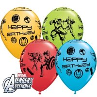 (image for) 11" Avengers Assemble Birthday Latex Balloon 25pk