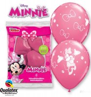 11" Minnie Latex Balloons 6pk