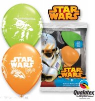 (image for) 11" Darth Vader And Yoda Latex Balloons 6pk