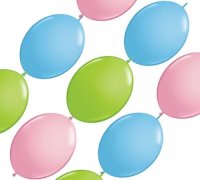 (image for) 12" Pastel Assortment Quick Link Party Banner Balloons 10pk