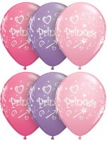 (image for) 11" Princess Assorted Latex Balloons 25pk