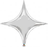 (image for) 20" Silver Starpoints Air Fill Balloon