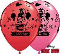 11" Mickey And Minnie I Love You Latex Balloons 25pk