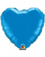 4" Sapphire Blue Heart Foil Balloon