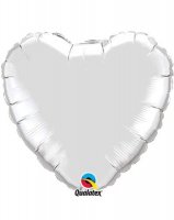 4" Silver Heart Foil Balloon