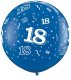 (image for) 3ft Sapphire Blue 18 Around Giant Latex Balloons 2pk