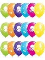 11" Fun Sea Creatures Latex Balloons 25pk