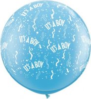 3ft Its a Boy Around Giant Latex Balloons 2pk