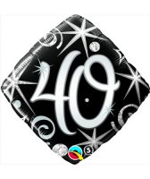 18" 40 Elegant Sparkles And Swirls Foil Balloons