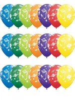 11" Aliens and Space Ships Latex Balloons 25pk