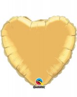 9" Gold Heart Foil Balloon