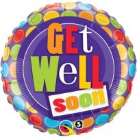 (image for) 9" Get Well Dot Patterns Air Fill Balloons