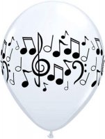 (image for) 11" Music Notes Latex Balloons 25pk