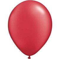 11" Pearl Ruby Red Latex Balloons 25pk