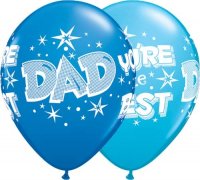 11" Dad Your The Best Latex Balloons 25pk