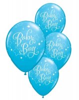 (image for) 11" Baby Boy Stars Latex Balloons 6pk
