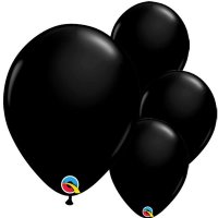 11" Onyx Black Latex Balloons 6pk