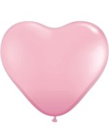 6" Pink Heart Latex Balloons 100pk