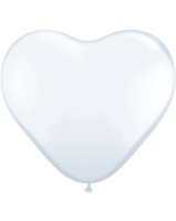 (image for) 11" White Heart Latex Balloons 100pk