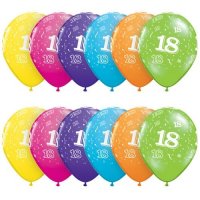 11" 18 Tropical Assorted Latex Balloons 25pk