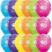 11" 40 Tropical Assorted Latex Balloons 25pk