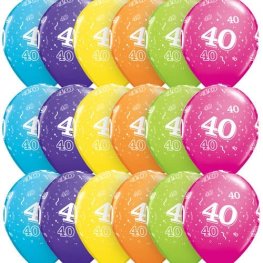 (image for) 11" 40 Tropical Assorted Latex Balloons 25pk