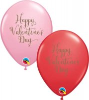 (image for) 11" Happy Valentine's Day Script Latex Balloons 25pk