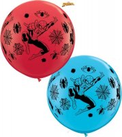 3ft Spiderman A Round Giant Latex Balloons 2pk
