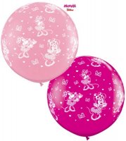3ft Disney Minnie Mouse A Round Giant Latex Balloons 2pk