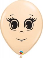 16" Feminine Face Latex Balloons 50pk