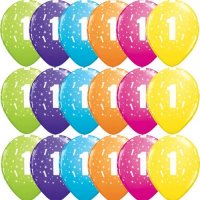 (image for) 11" 1 Stars Tropical Assorted Latex Balloons 25pk