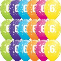 (image for) 11" 6 Stars Tropical Assorted Latex Balloons 25pk