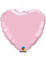 9" Pearl Pink Heart Foil Balloon